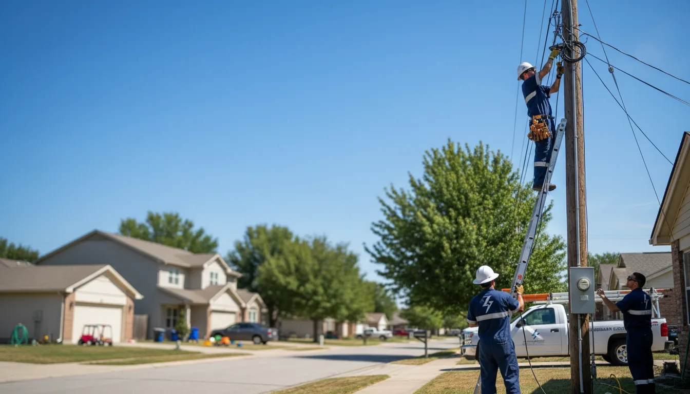 Residential electrician providing installation services in Hector, MN